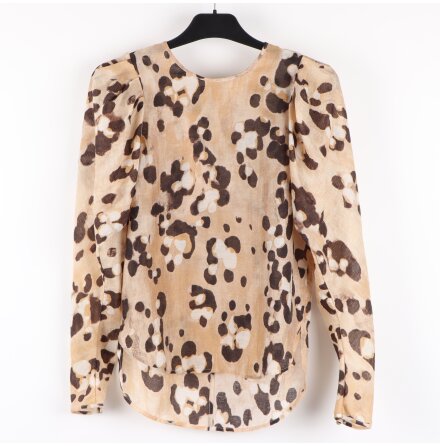 H&amp;M - Leopardm�nstrad blus med puff�rm - stl. 32
