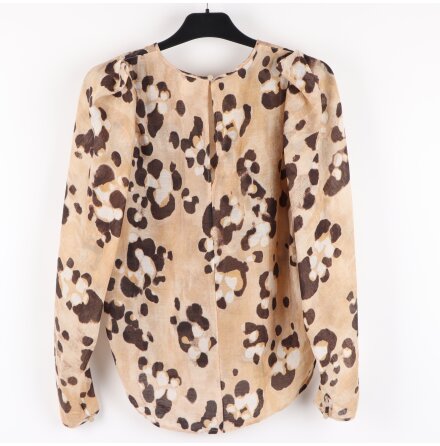 H&amp;M - Leopardm�nstrad blus med puff�rm - stl. 32