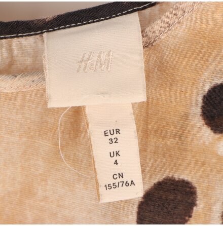 H&amp;M - Leopardm�nstrad blus med puff�rm - stl. 32