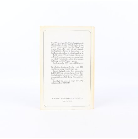 Barbro Alving - Personligt - Dagb�cker och brev 1936 - 1939