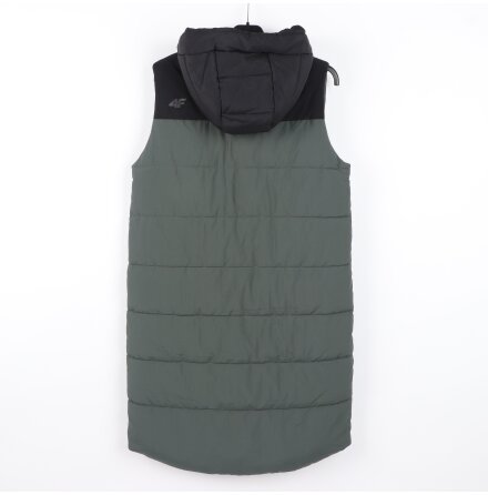 4F - Svart l�ng v�st med huva - stl. S