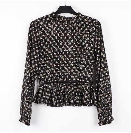 Stine Goya - Shirley stars - Svart stj�rnm�nstrad blus - stl. XS
