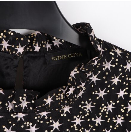 Stine Goya - Shirley stars - Svart stj�rnm�nstrad blus - stl. XS