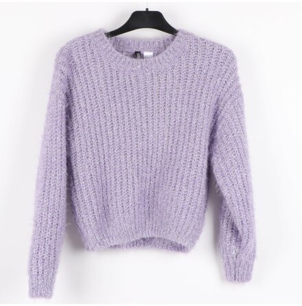 H&amp;M Divided - Lila silverglittrig tr�ja - stl. S 