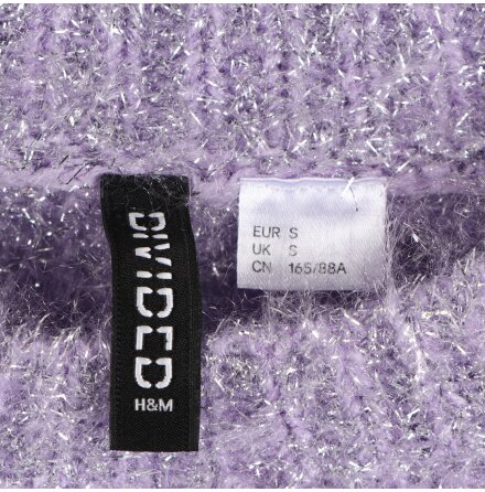 H&amp;M Divided - Lila silverglittrig tr�ja - stl. S 