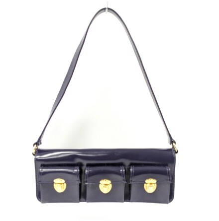 Dark Indigo Axelv�ska med tre ytterfickor