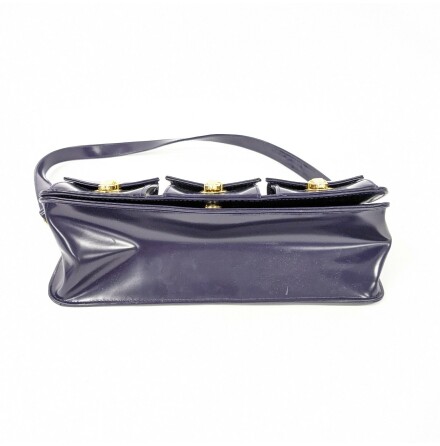 Dark Indigo Axelv�ska med tre ytterfickor