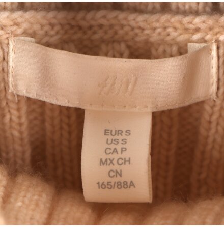 H&amp;M - Beige v�st med polo - stl. S