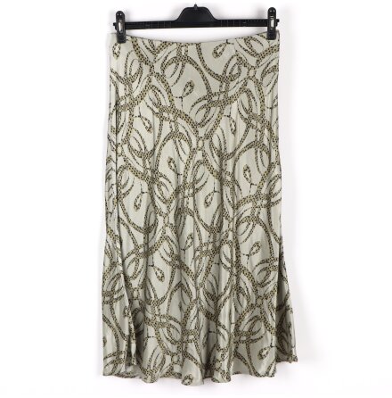 H&amp;M - x Richard Allan - Ljus khakigr�n Satinkjol m�nstrad - stl. 44