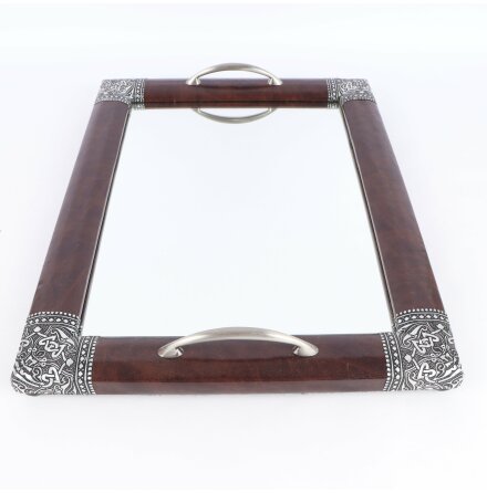 Serveringsfat med spegel och v�ggf�ste