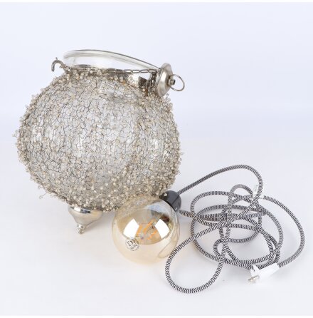 Taklampa i glas och metall - Sockel E27