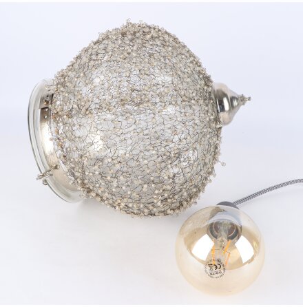 Taklampa i glas och metall - Sockel E27