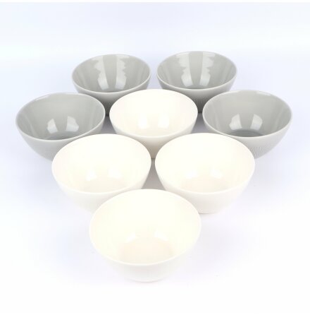 Qualitier - Sk�lar - vita/gr�a - 50cl - 8st