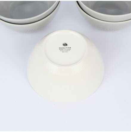 Qualitier - Sk�lar - vita/gr�a - 50cl - 8st