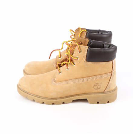 Timberland - Kngor med snrning - Beige mrkbrun - kta lder konstgjord krage - stl. 38