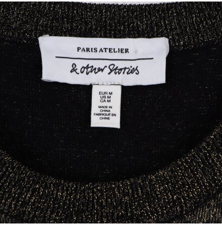&amp; Other Stories - Tr�ja - Svart med glitter - stl. M