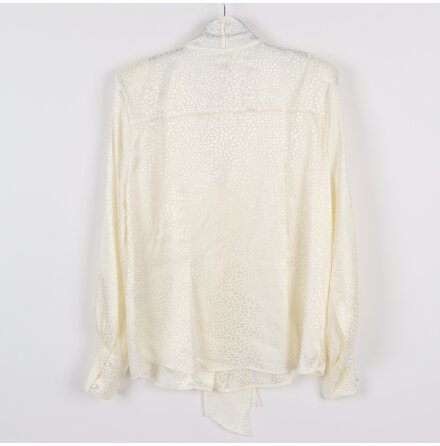 River Island - Aristot - Gr�ddvit knytblus i jacquard - stl. 44