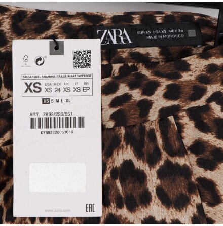 Zara - Leopardm�nstrad kjol - stl. XS