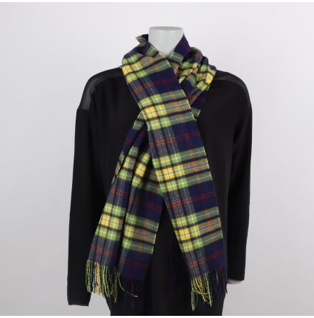 Rutig halsduk med fransar - 37x162cm