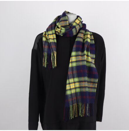 Rutig halsduk med fransar - 37x162cm