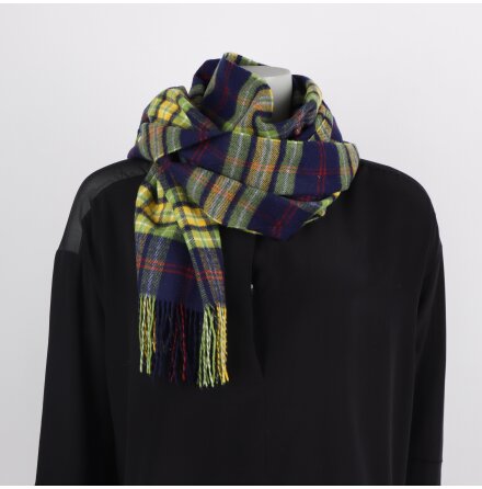 Rutig halsduk med fransar - 37x162cm