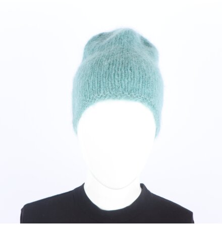 Knit4U - Turkos stickad m�ssa - One size