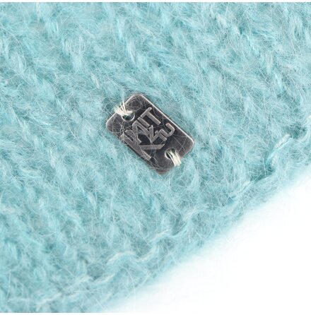 Knit4U - Turkos stickad m�ssa - One size