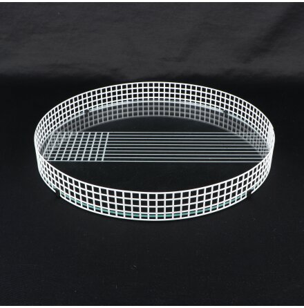 Bricka i glas med metallram - Vintage 