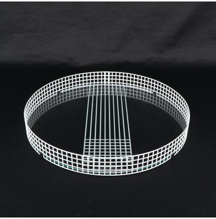 Bricka i glas med metallram - Vintage 