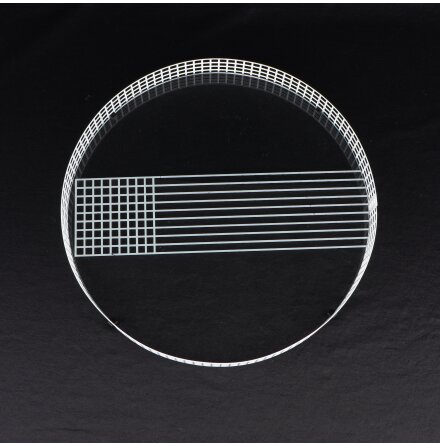 Bricka i glas med metallram - Vintage 