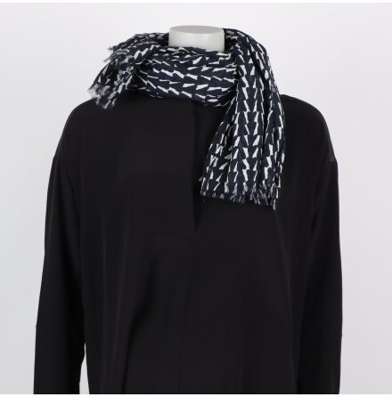 Svartvit sjal - 70x180cm