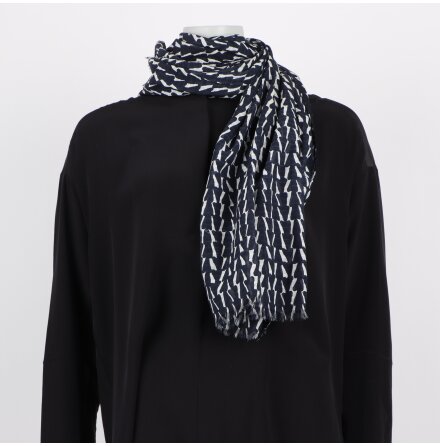 Svartvit sjal - 70x180cm