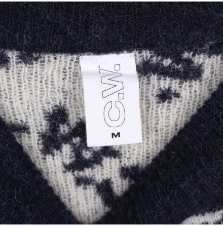 C.W. by Carin Wester - Emma - Marinbl� stickad tr�ja, v�ndbar - stl. M
