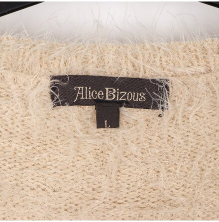 Alice Bizous - Luddig beige stickad tr�ja - stl. L