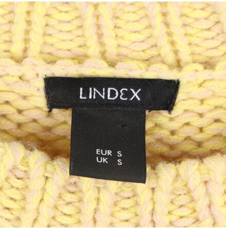 Lindex - Gulbeige kabelstickad tr�ja - stl. S