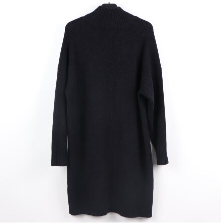 COS - Svart stickad kn�l�ng kl�nning med kanter i rib - stl. M