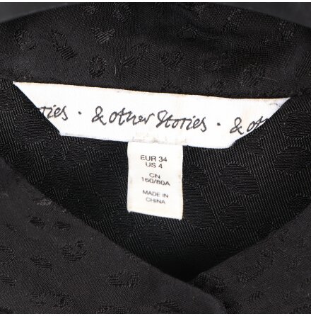 &amp; Other Stories - Svart kortrmad kaftanklnning - stl. 34