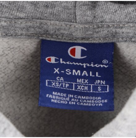Champion - Gr� hooded sweatshirt - stl. XS