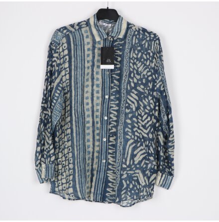 Zara - Tunn m�nstrad skjorta -stl.XS