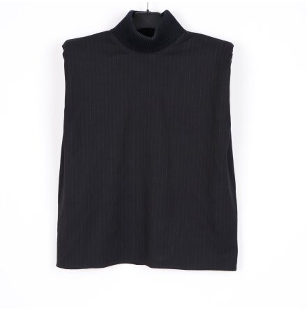 Zara - Randig svart v�st med dragkedja - stl. M