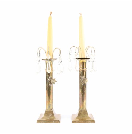 Ljusstakar med prismor - 2 st