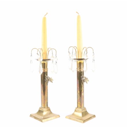 Ljusstakar med prismor - 2 st