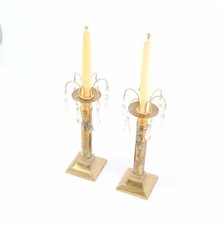 Ljusstakar med prismor - 2 st