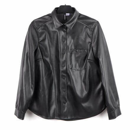 H&amp;M Divided - Oversized skjorta i lderimitation - stl. 38 