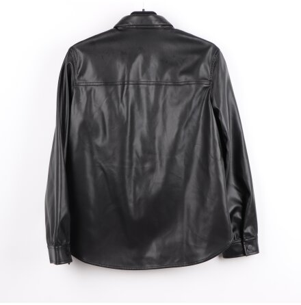 H&amp;M Divided - Oversized skjorta i l�derimitation - stl. 38 