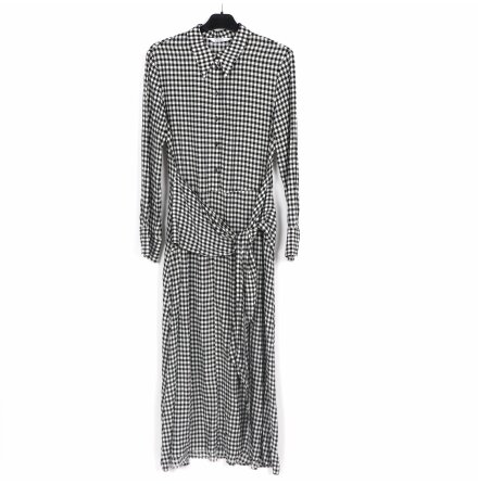 &amp; Other Stories - Midiklnning med knytning &amp; Gingham mnster - stl. 38
