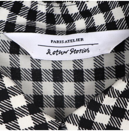 &amp; Other Stories - Midikl�nning med knytning &amp; Gingham m�nster - stl. 38