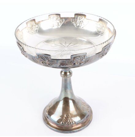 Sk�l p� fot med slipad glasinsats