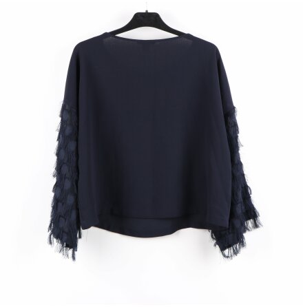 H&amp;M - Blus med fransiga rmar - stl. 40