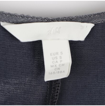 H&amp;M - Silverskimmrande gr klnning - stl.S